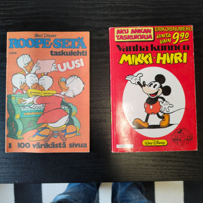 Aku ankka, Roope setä, Mikki hiiri lehdet