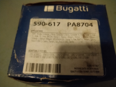 Seat, Skoda, VW.Vesipumppu BUGATTI PA8704, 590-617