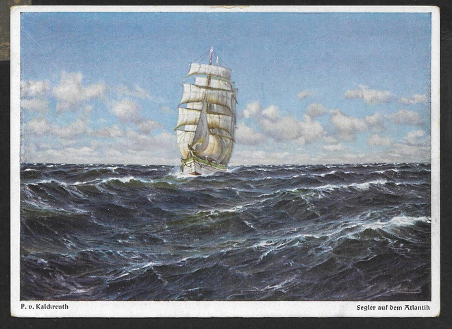 P. von Kalckreuth - Segler auf dem Atlantik