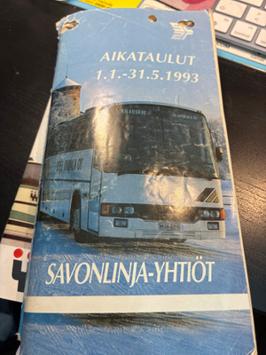 Aikataulut savonlinja-yhtiöt 1993