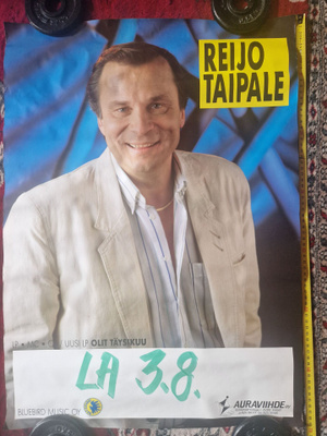 Reijo Taipale vintage keikkajuliste 70×50cm