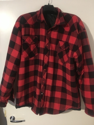 PLAID TARTAN RED BLACK JACKET quilted TAKKI KOKO xxl