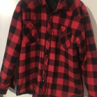 PLAID TARTAN RED BLACK JACKET quilted TAKKI KOKO xxl - pikkukuva 1