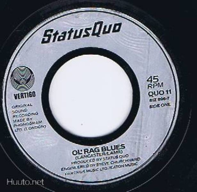STATUS QUO ol` rag blues 45 -1980- .....orig. uk vertigo