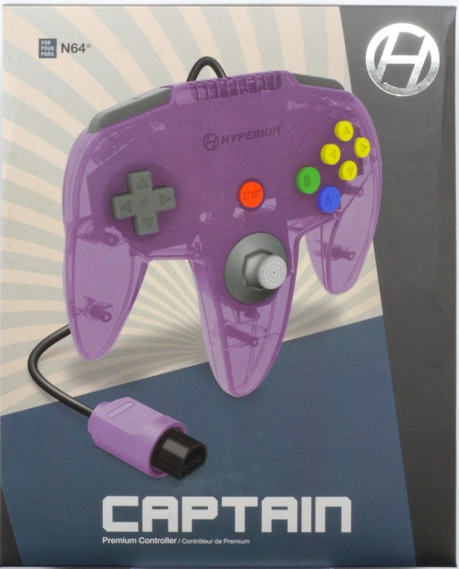 Captain Premium Controller For N64 (Amethyst Pur