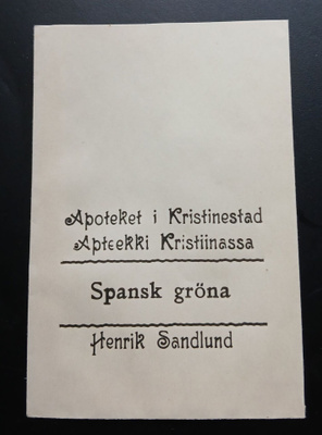 Apteekki Henrik Sandlund Kristiinank. Spansk gröna