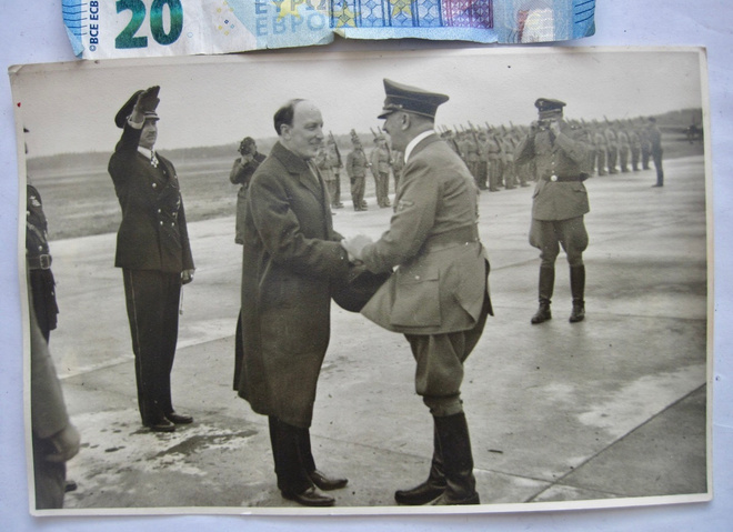VANHA Alkuperäinen TK-Valokuva Hitler + Ryti 1942