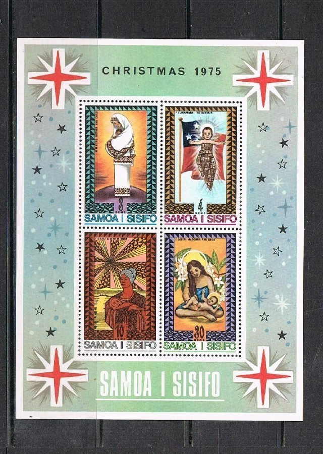 Samoa 1975 - Joulu Christmas ++ blokki