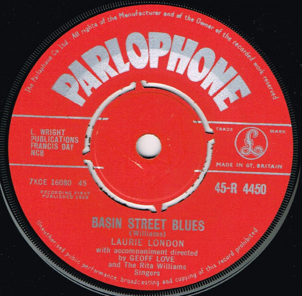 7” SINGLE Laurie London - Basin St Blues / Joshua