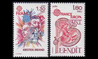 Ranska 2202-3 ** Europa merkkihenkilöitä (1980)