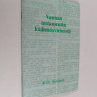 K. O. Syväntö : Vanhan testamentin käännösvirheistä - pikkukuva 1