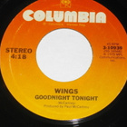7" WINGS - Goodnight tonight - single 1979 USA rock EX+ - pikkukuva 1