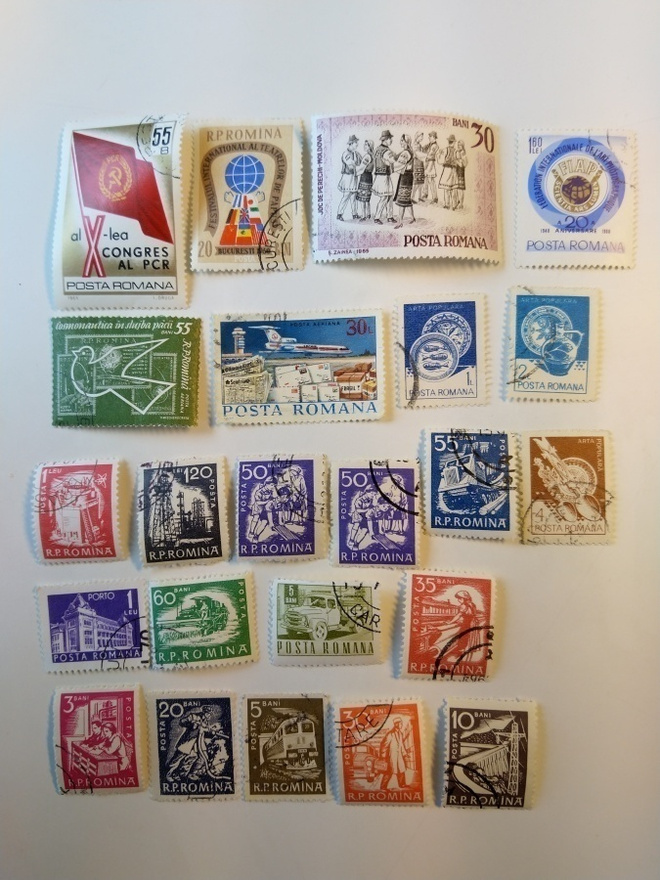 Postimerkki Romania 22 erilaista