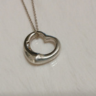 Tiffany & Co. Elsa Peretti Open Heart hopea sydän riipus - pikkukuva 1