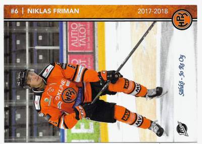 2017-18 HPK postikortti Team Issue Niklas Friman