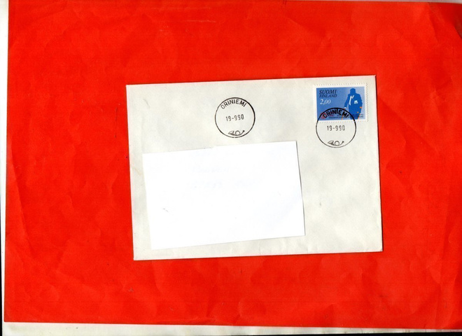 Oriniemi leima. Ilmeisesti lopetettu postitoimisto?