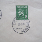 Malli 30:n 6 mk vihreä FDC-kuori 1948 - pikkukuva 2