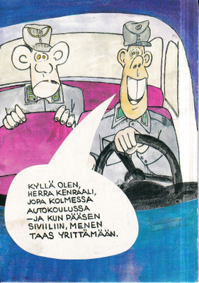 Ajokoe .Kyllä olen, herra kenraali.  sotilas , e249