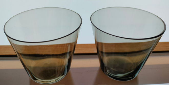 Nuutajärvi 2744 Kartio lasi 10 cl, harmaa 2 kpl