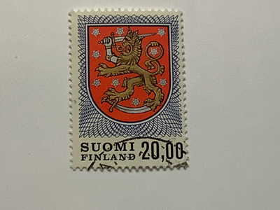 822 / 1978 Suomen vaakuna 20,00 mk o leimattu