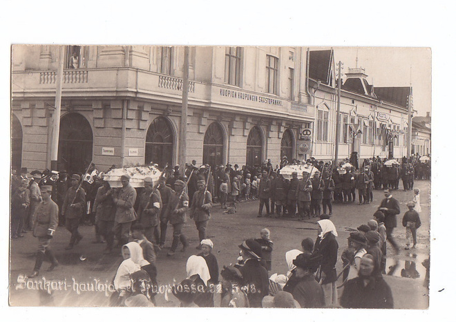 VANHA Valokuva Suojeluskunta Kuopio 1918 Vapaussota