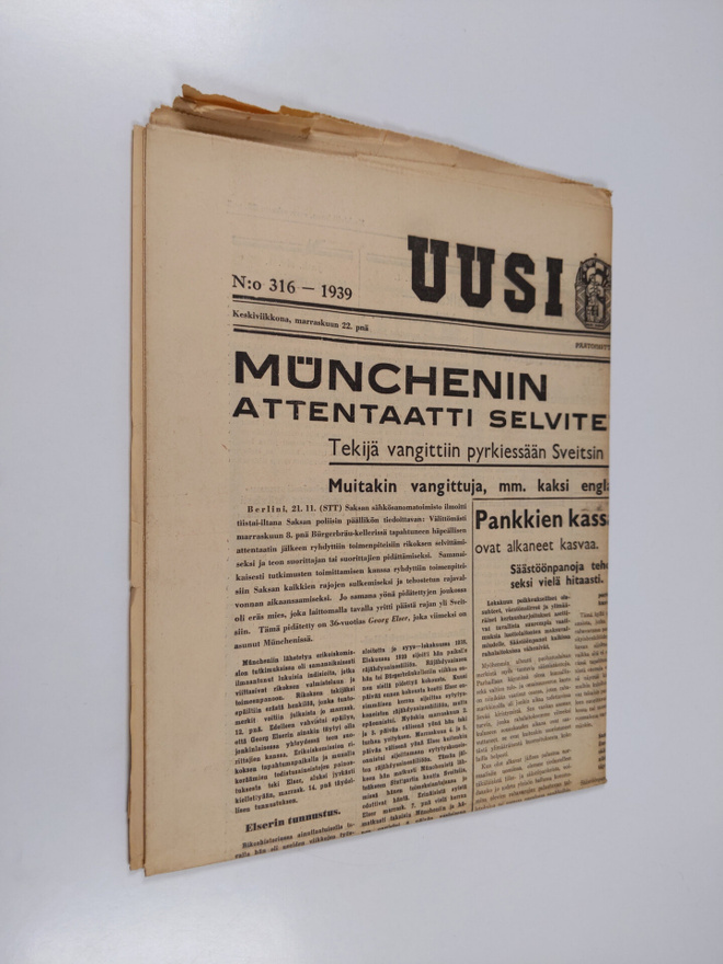 Uusi Suomi nro 316/1939 (22.11.)