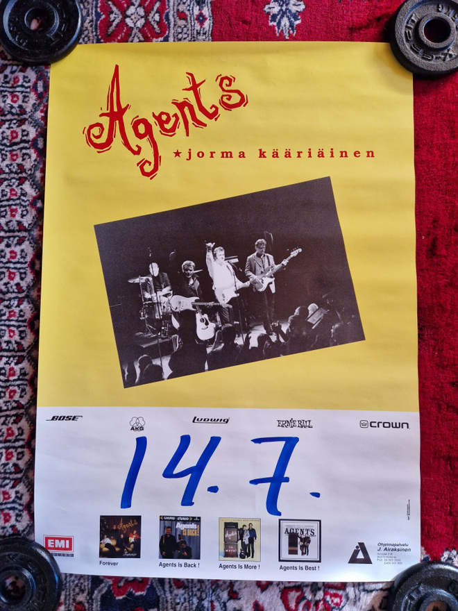 Agents & The Jorma Kääriäinen 11 .Keikkajuliste