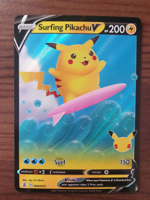 Pokemon Surfing Pikachu V 008/025