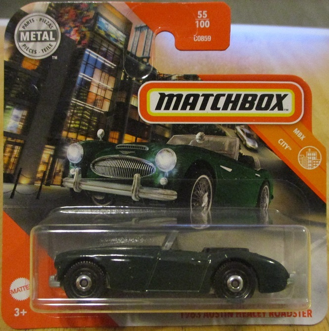 Austin Healey 3000 Roadster Green 1963 Matchbox MB1083 1:64