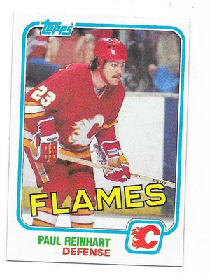 1981-82 Topps #28 Paul Reinhart Calgary Flames