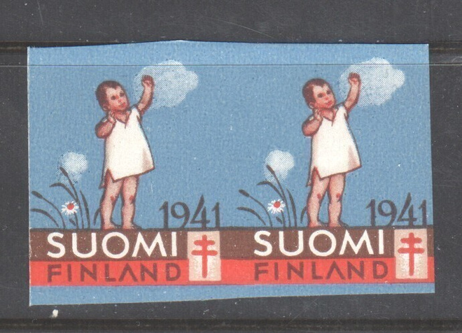 Tub joulumerkki 1941  hammastamaton pari