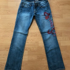 Kukkakoristellut farkut, bootcut, koko M, käyttämättömät - pikkukuva 2