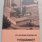 Oy Leijona-pukine Ab , Työsäännöt - pikkukuva 1