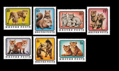 Unkari 3098-104 ** Villieläinten pentuja (1976)