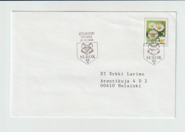 ERIKOISLEIMA ,21.10.1995, SUROK 35v, Otaniemi