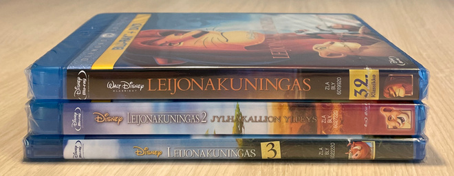 Walt Disney: LEIJONAKUNINGAS-trilogia (1994-2003) *UUSI*