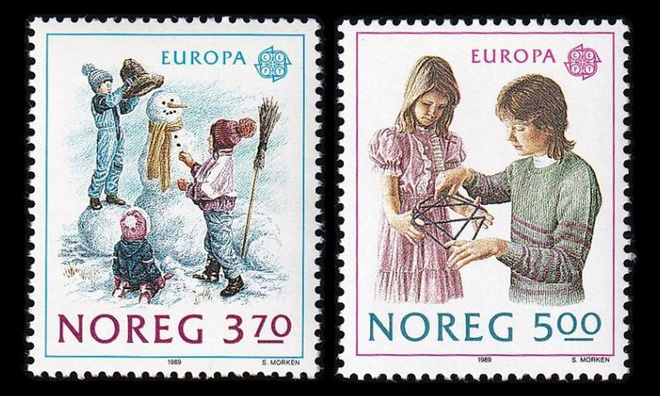 Norja 1019-20 ** Europa lasten leikit (1989)