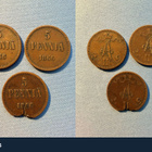 24 kpl 5 pennin kolikoita 1865–1917 –mukana 1865 ja 1870 - pikkukuva 1