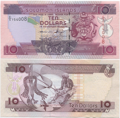 Salomonsaaret Solomon Islands 10 Dollars v.2009 (P-27c) UNC