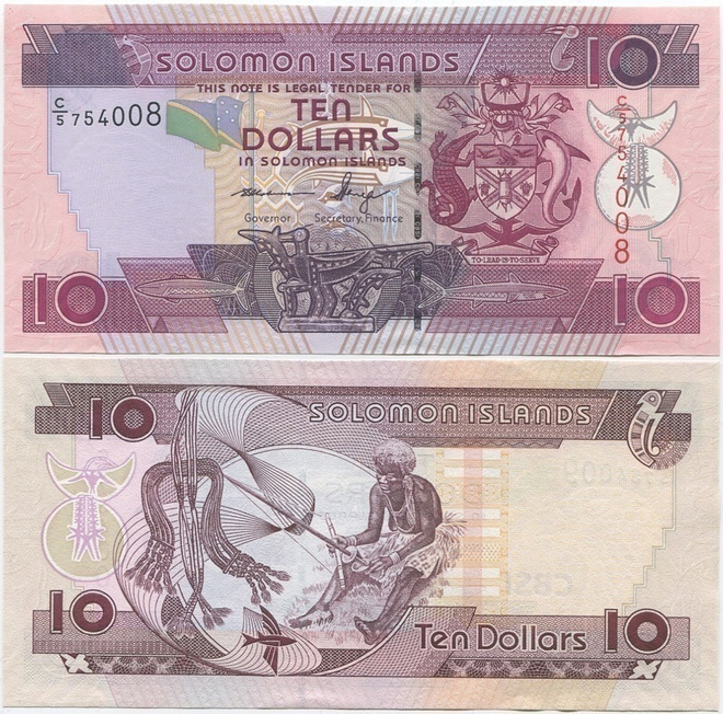 Salomonsaaret Solomon Islands 10 Dollars v.2009 (P-27c) UNC