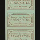 Itävalta 10, 20, 50 Heller, Prägarten, leikkaamaton arkki - pikkukuva 1
