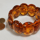 Leveä Meripihka rannekoru Baltic Amber, itämeren Meripihka - pikkukuva 5