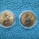 2 kpl USA 2014 $1 Sacagawea Native American "P" UNC - pikkukuva 2