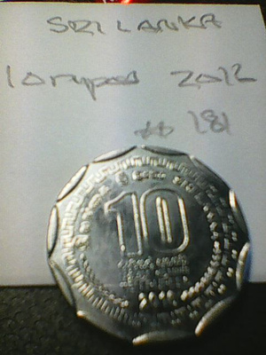 Sri Lanka 10 rupees 2016, km#181
