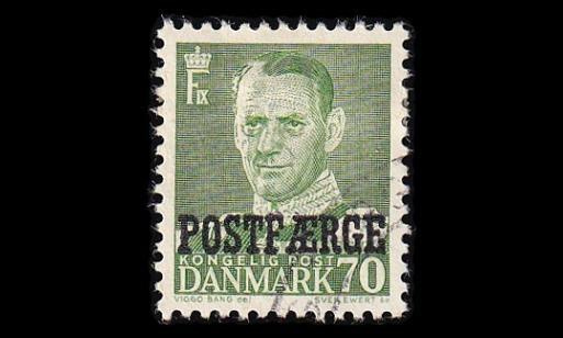 Tanska PF_39 o Frederik IX 70 öre vihreä (1955)