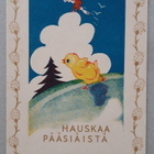 Vanha kulkema pääsiäiskortti, nro 4/10, tipu ja pieni noita - pikkukuva 1