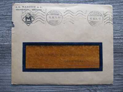 AB MARITIM OY.....firmakuori U:gin Purjehdusseuralle v. 1925