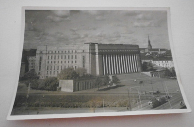 Helsinki, Eduskuntatalo, vanha mv valokuvapk, ei p.
