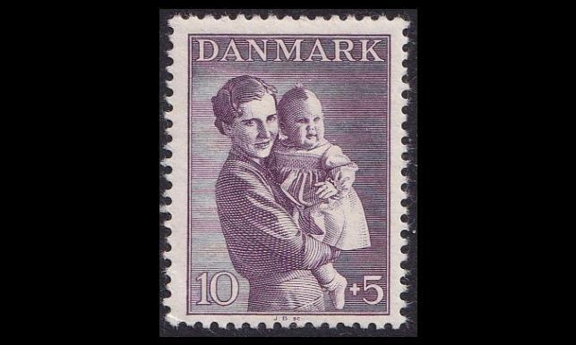 Tanska 264 ** Lastenapu 10 + 5 öre (1941)