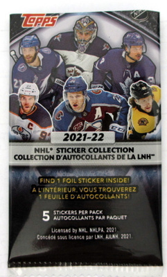 Topps 2021-22 NHL Sticker Album tarroja